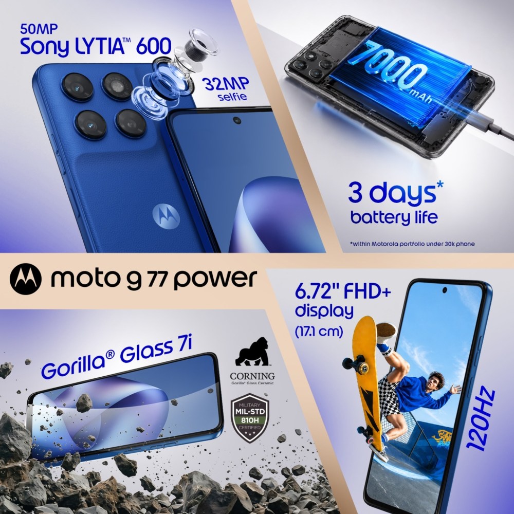 Moto G77 Power: 7.000 mAh e sensor Sony num intermediário — o Brasil precisa ficar de olho nesse